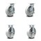 Service Caster 8 Inch Semi Steel Caster Set with Roller Bearings 2 Brake 2 Rigid SCC-30CS820-SSR-TLB-2-R820-2 - alternate 1